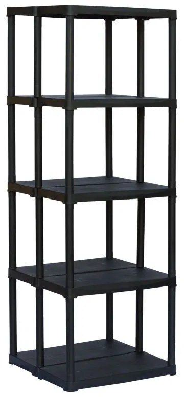 Regał plastikowy TEMPO, 1760x600x585 mm, 5 półek