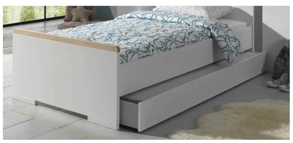 Biała szuflada pod łóżko dziecięce 90x200 cm London – Vipack