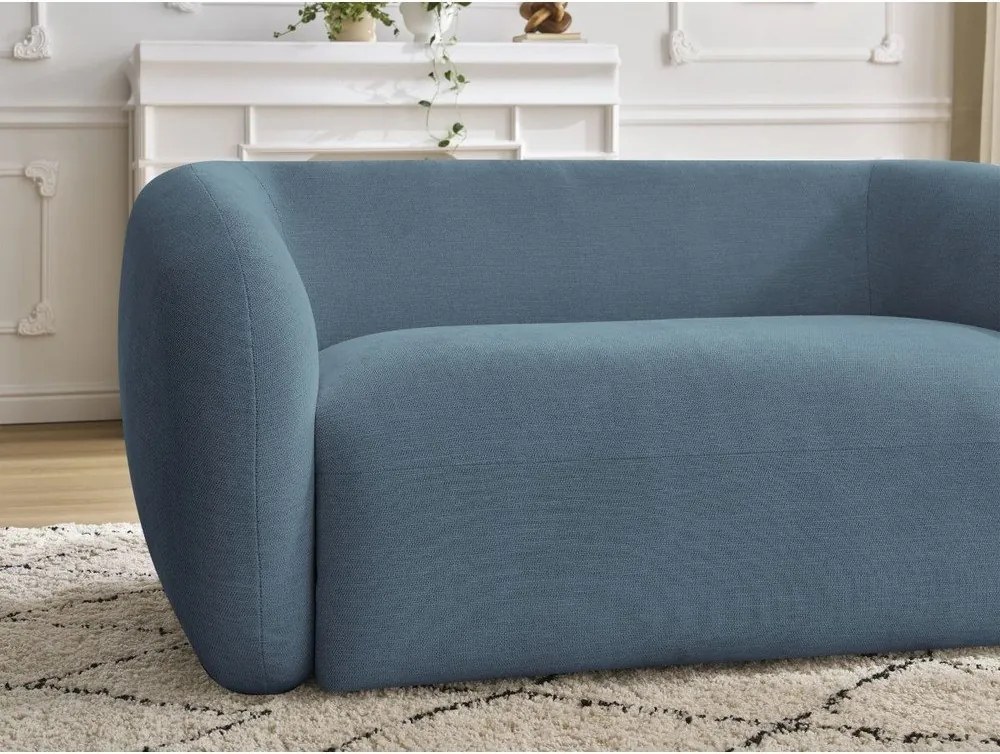 Niebieska sofa z tkaniny szenilowej 160 cm Celine – Bobochic Paris