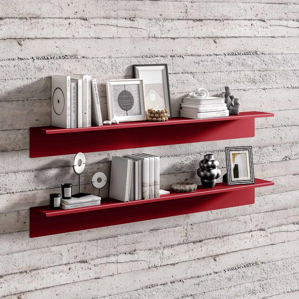Półka wisząca JOANNE 1200 mm, Modern: czerwona