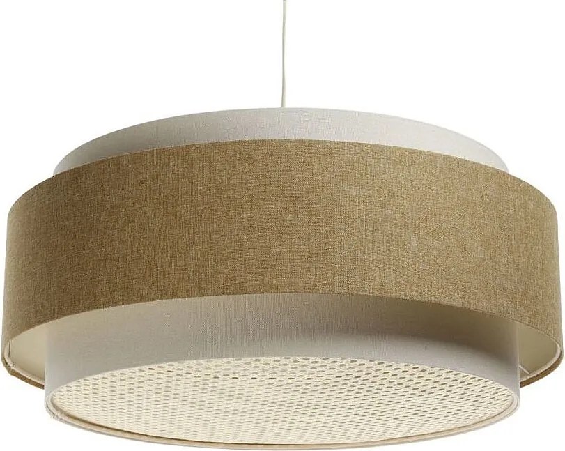 Lampa wisząca ERUTAN DUDU RATTAN kremowa/żółta