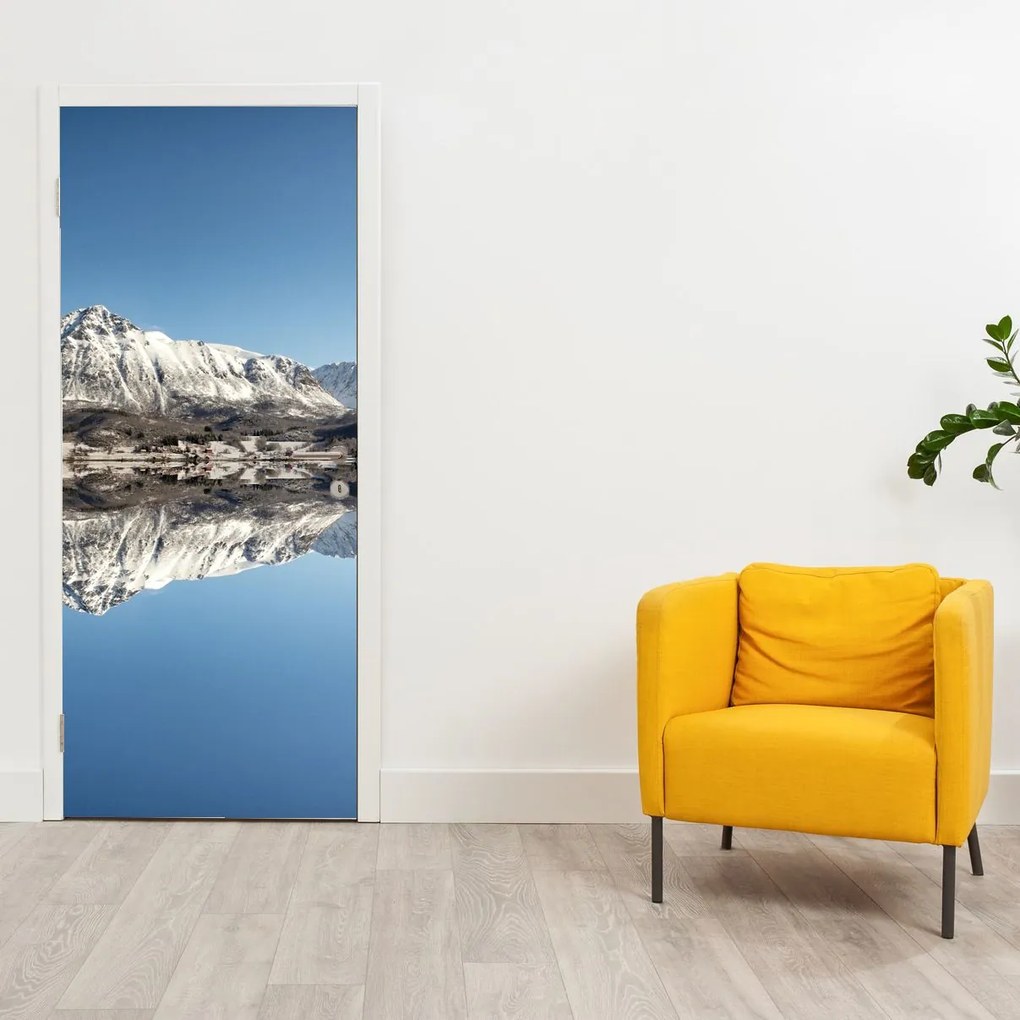 Fototapeta na drzwi - Góry i ich odbicie (95x205cm)