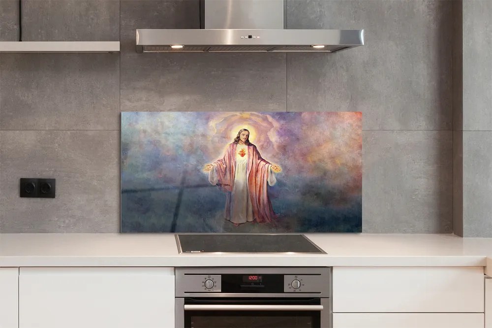 Szkło do Kuchni na Ścianę Portret Jezusa Chrystusa