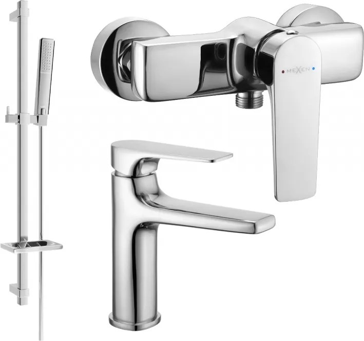 Mexen Lynx DQ72 zestaw prysznicowy, chrom - 745904DQ72-00