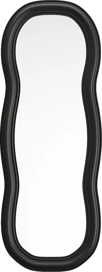 Lustro organiczne z drewna paulowni - szer. 60 x wys. 160 cm - Czarny - TAYLI