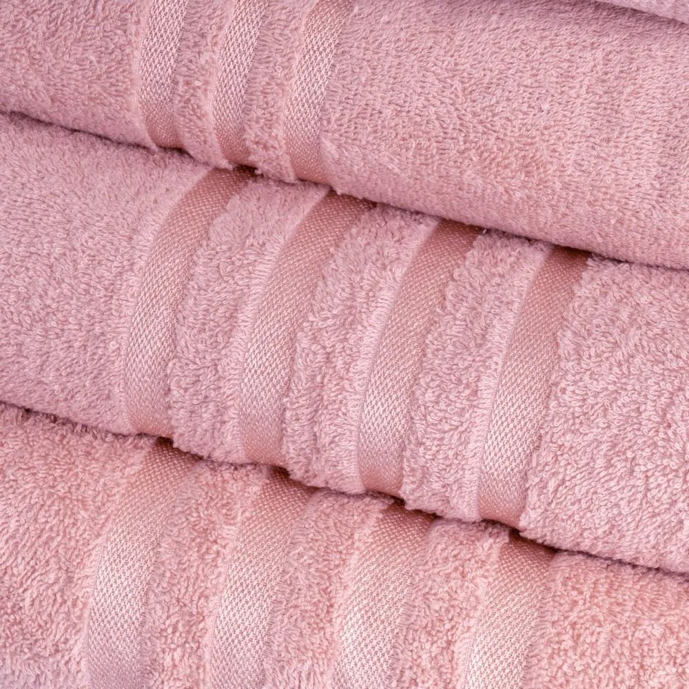 Różowy bawełniany ręcznik frotte 30x50 cm Simple – Casa Selección