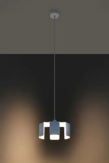 Biała designerska lampa wisząca loft - EX584 Pirex 3X