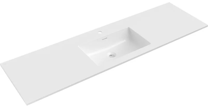 Mexen Otis umywalka wpuszczana w blat 161 x 46,5 cm, biała połysk - 25181600