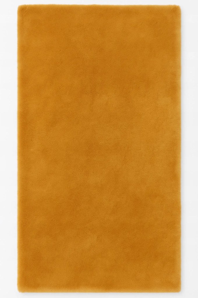 Dywanik Musztardowy 80x150 cm Antypoślizgowy Akcent do Sypialni i Salonu