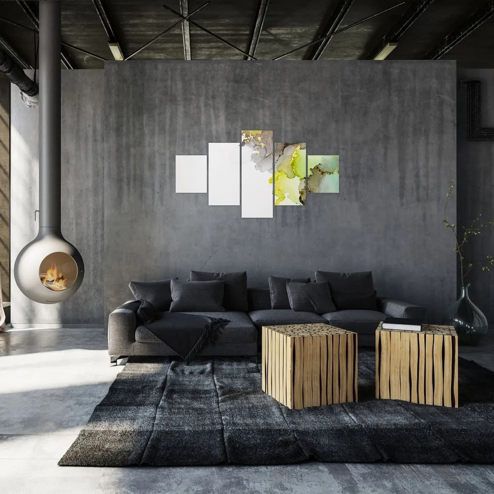 Obraz - Sztuka abstrakcyjna w tuszu (125x70 cm)