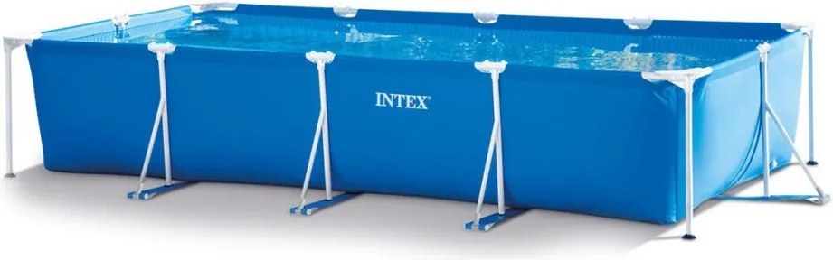 Duży basen stelażowy z pompą 450x220 cm Intex 274 prostokątny