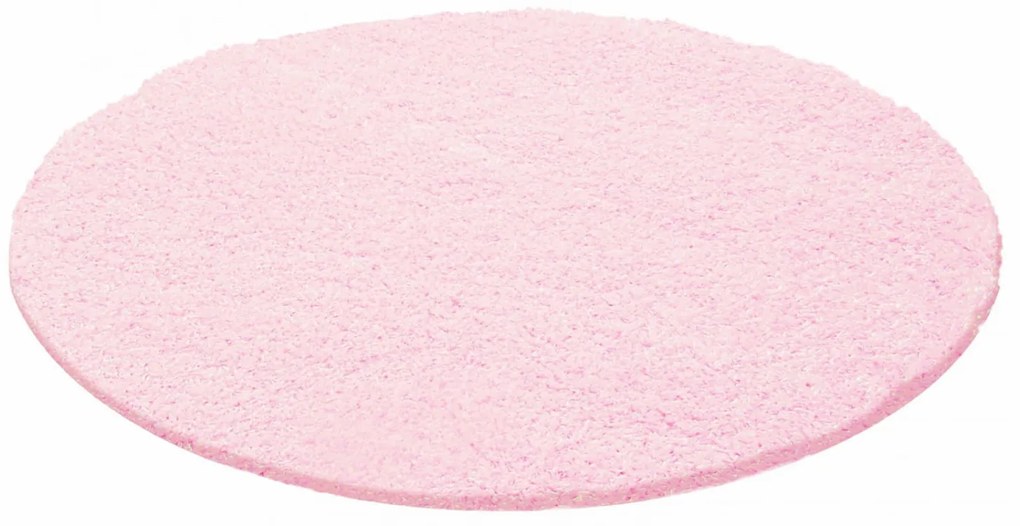 Dywan Shaggy  Różowy 80 cm x 80 cm koło