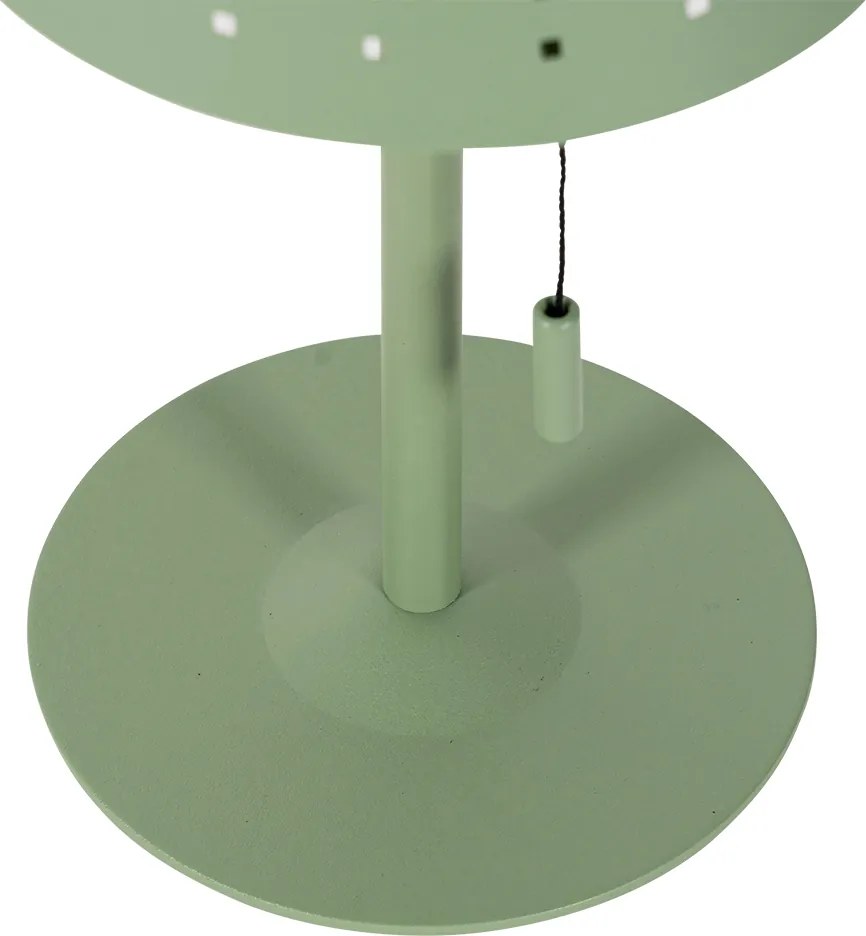 Lampa stołowa zewnętrzna zielona w komplecie z LED 3-stopniowy ściemniacz ładowalne i słoneczne - Ferre