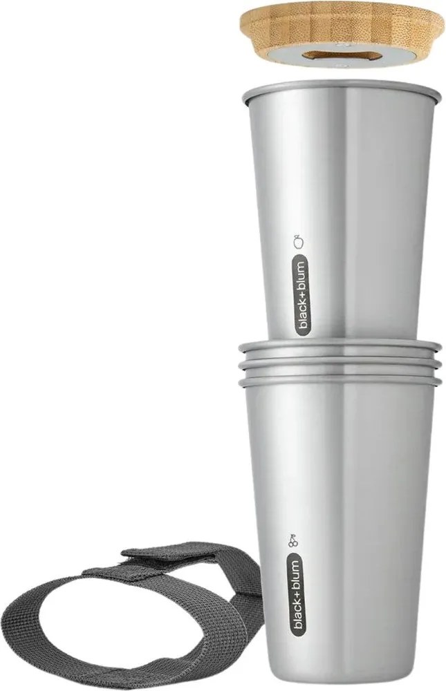 Kubek podróżny ze stali nierdzewnej w kolorze srebra 500 ml – Black + Blum