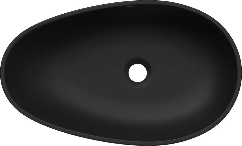 Mexen Nora umywalka nablatowa z konglomeratu 60 x 36 cm, czarna - 23056071