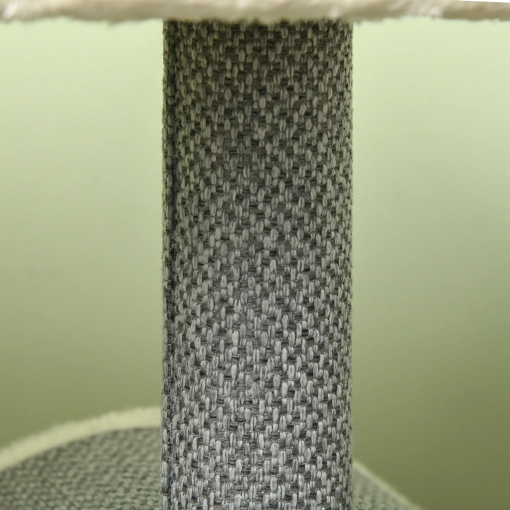 PawHut Drzewko dla kota z zabawką piłeczką i drapakiem Komfort i rozrywka dla kota Szary Beż Krem | Aosom PL