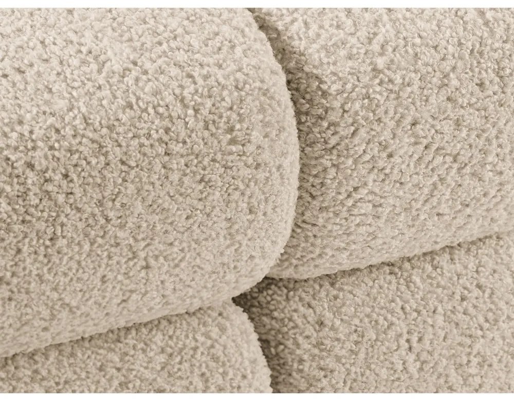 Beżowy moduł sofy z materiału bouclé (lewostronny) Bellis – Micadoni Home