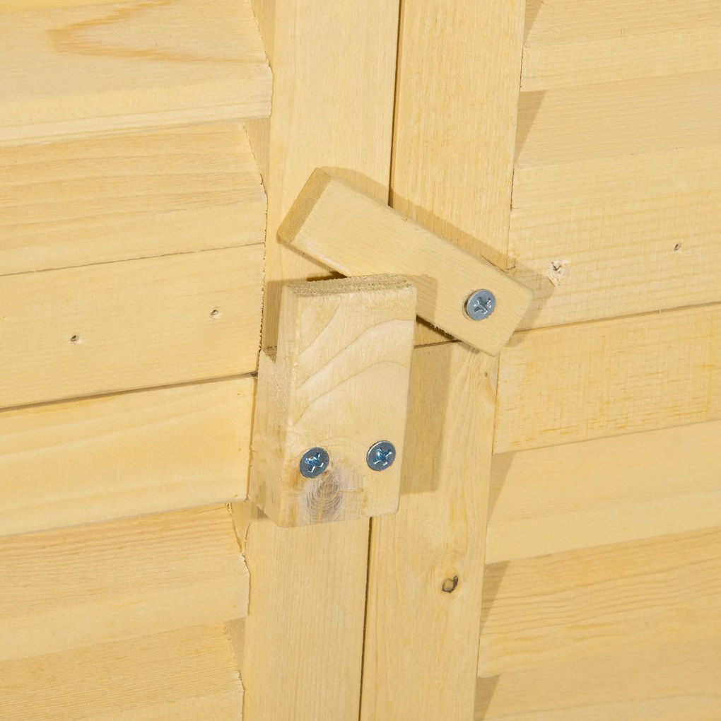 Outsunny szafka ogrodowa drewno szafka na narzędzia szopa na narzędzia z asfaltowym dachem szara