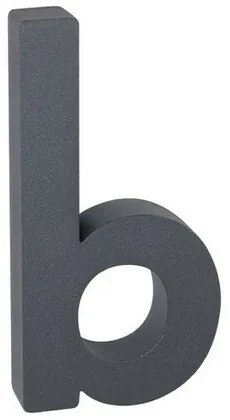 Aluminiowa litera b, 3D, powłoka strukturalna