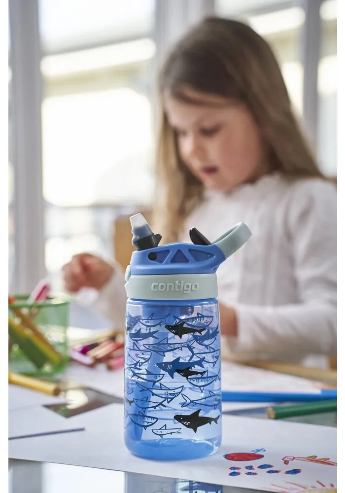 Contigo Butelka dla dzieci Easy Clean 420 ml Blue Sharks