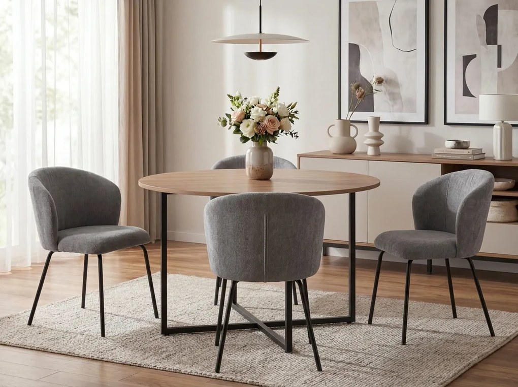 Krzesło do jadalni KEVIN VARDO szare