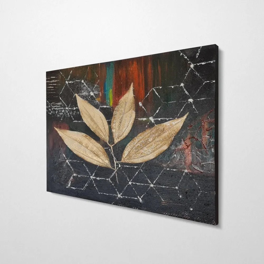 Ręcznie malowany obraz 100x70 cm Leaf – Wallity