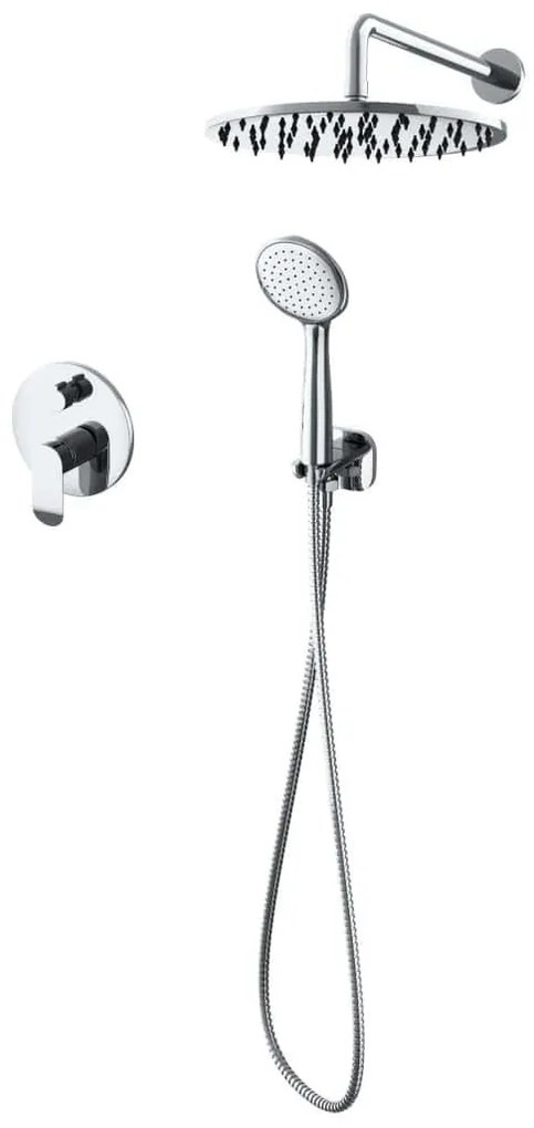 Bateria prysznicowa podtynkowa z deszczownicą SANTIAGO chrom