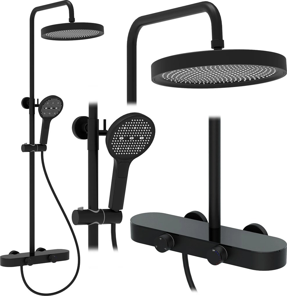 Zestaw Prysznicowy REA Creo Czarny