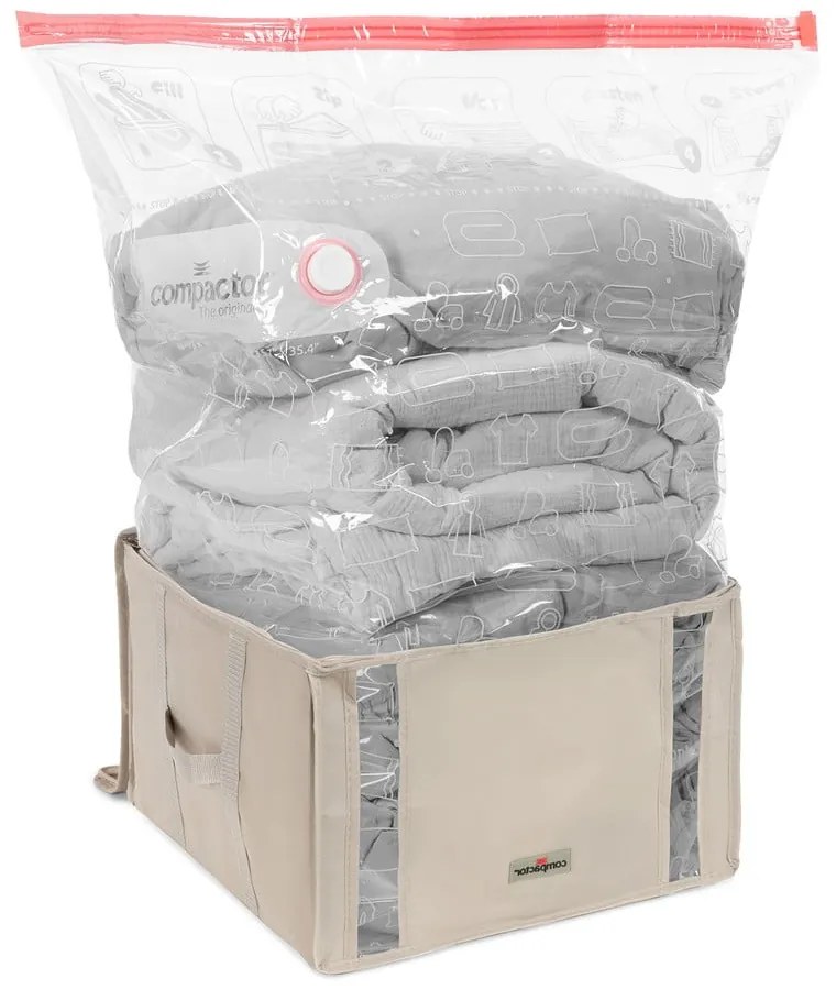 Tekstylny pojemnik do przechowywania ubrań próżniowy 42x40x25 cm Life – Compactor