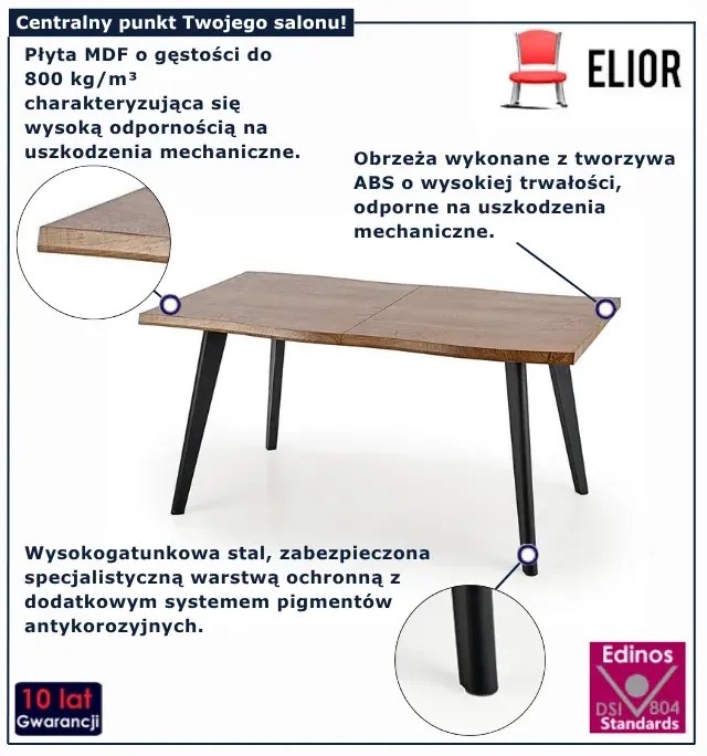 Nowoczesny stół rozkładany W6-G26