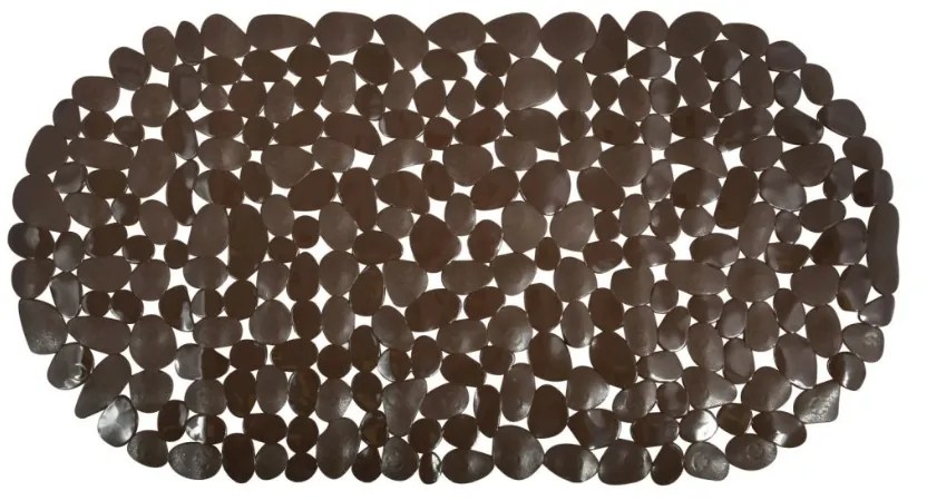 Spirella Antypoślizgowa mata do wanny GALETS,brązowa, 99 x 39 cm