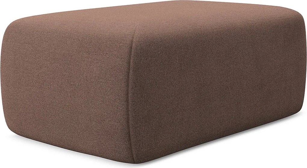 Pufa - z tkaniny strukturalnej - pudrowy róż - KAPUA