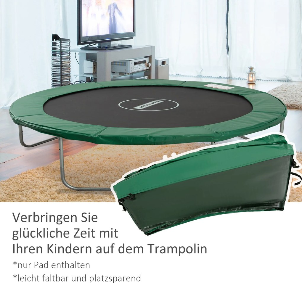 HOMCOM Osłona Sprężyn do Trampoliny 244cm Akcesoria Bezpieczeństwo Zielona | Aosom PL