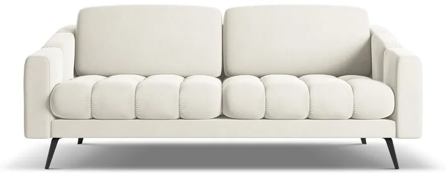 Biała aksamitna sofa 202 cm Nalu – Makamii