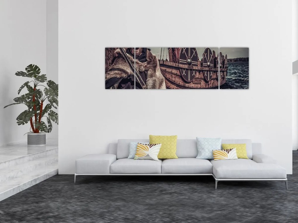 Obraz - Wojownik wikingów (170x50 cm)