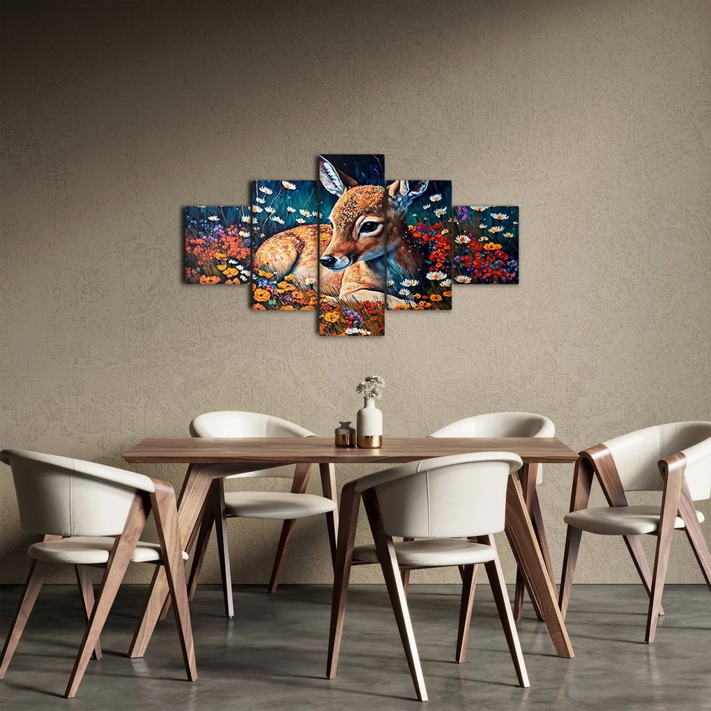 Obraz - Malowany jeleń (125x70 cm)