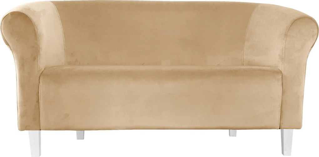 Sofa Milo tkanina Welur wygodna sofa tapicerowana do salonu i poczekalni : Kolor nogi - Biała, Kolor tkaniny - VELVET - MG06, Typ tkaniny - Velvet, Wysokość nogi - 15 cm
