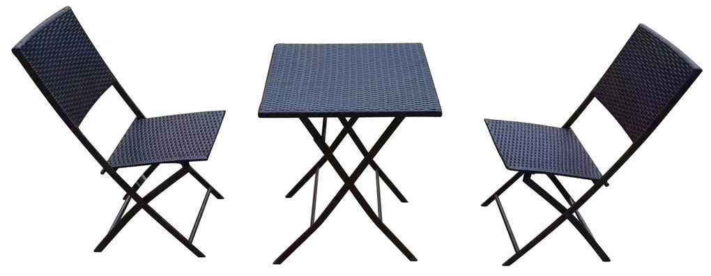 Zestaw mebli ogrodowych technorattanowych Orlean czarny PATIO