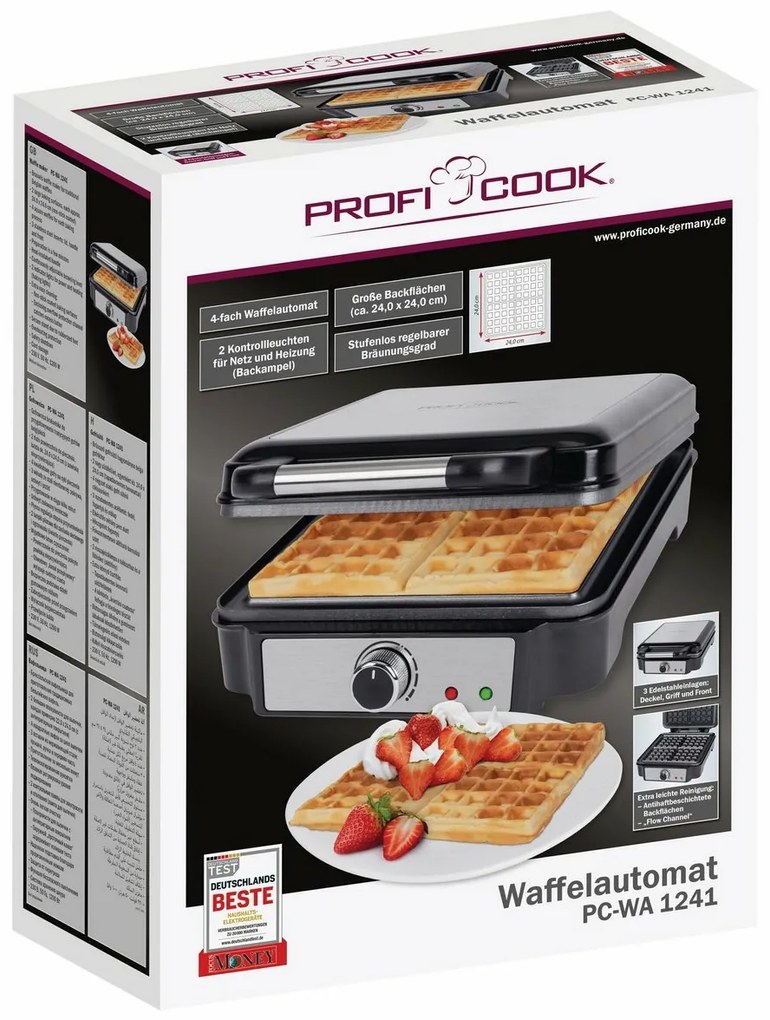 ProfiCook WA 1241 Gofrownica 24 x 24 cm