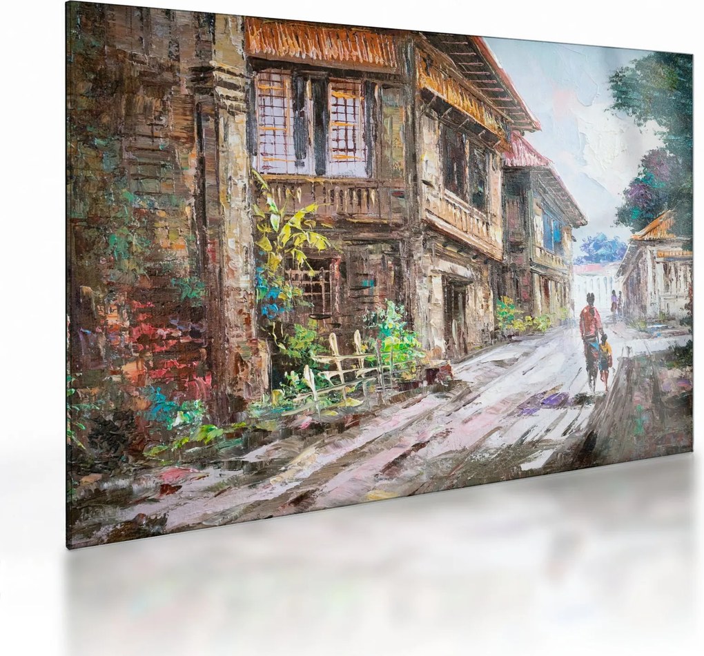 Obraz na szkle filipińskiej wioski, Azja (70x50 cm)