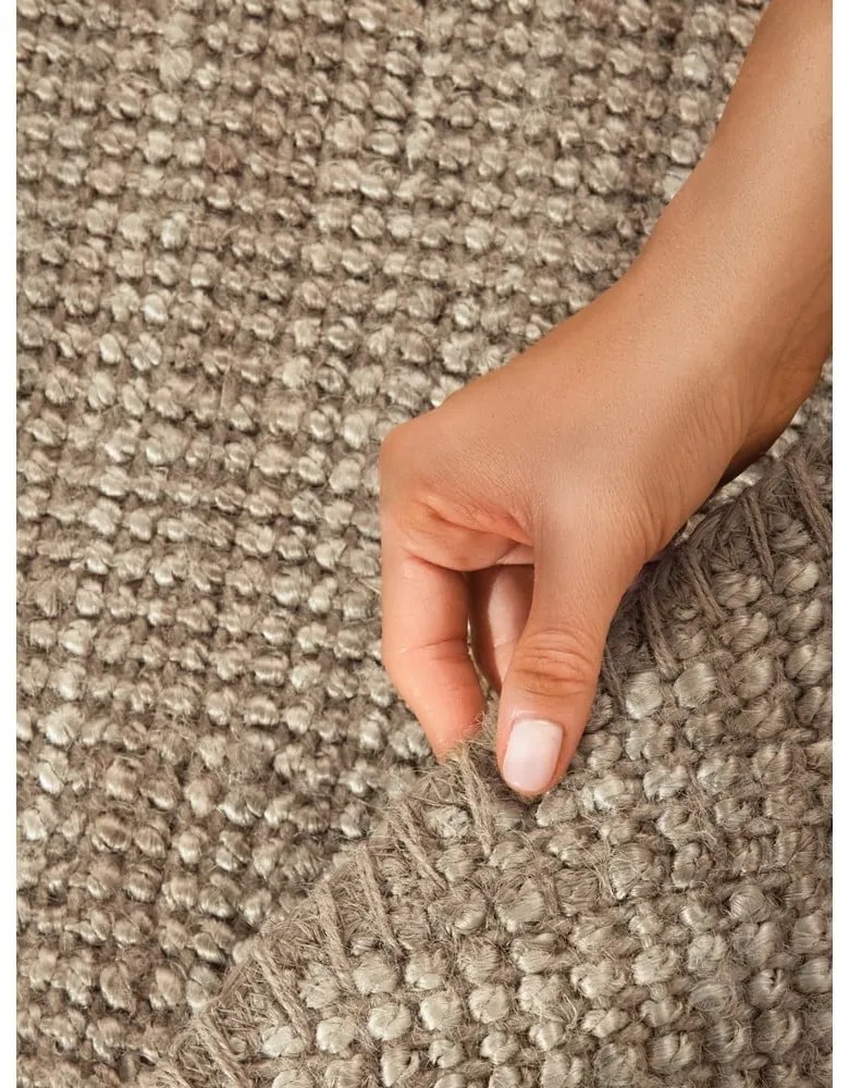 Szarobrązowy okrągły dywan z juty ø 160 cm Bouclé Jaipur – Hanse Home