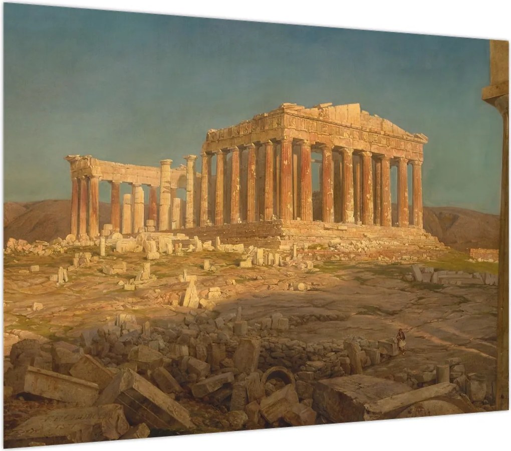 Obraz na szkle - Frederic Edwin Church, The Parthenon, reprodukcje (70x50 cm)
