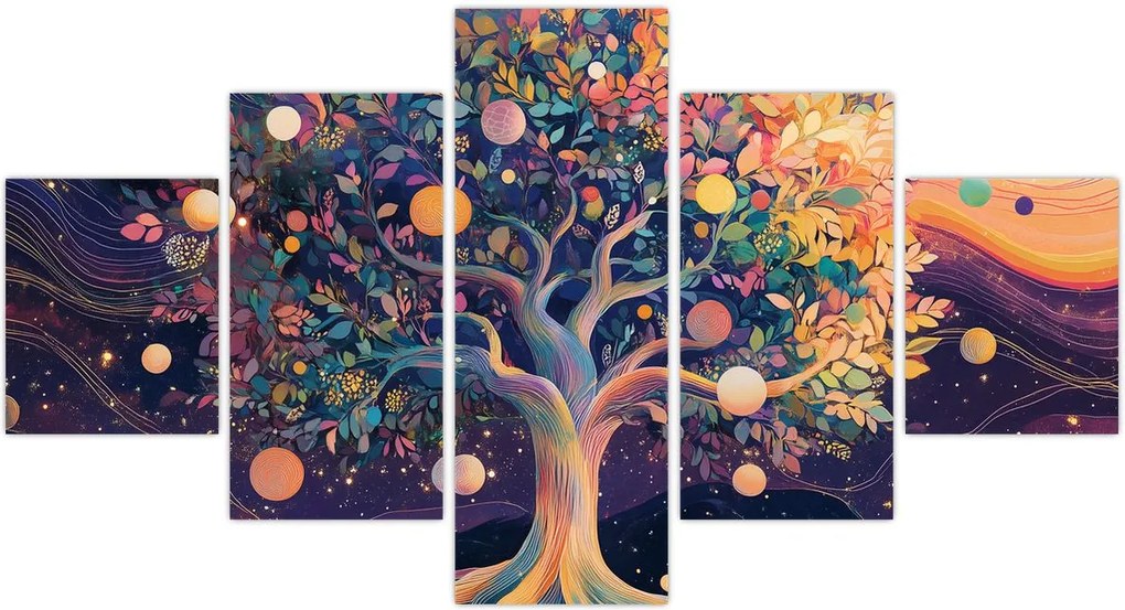 Obraz – Fioletowe drzewo pełne energii (125x70 cm)