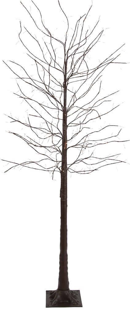 Świąteczna lampa podłogowa brązowa drzewko 180 cm z diodami LED i timerem IP44 - Ki