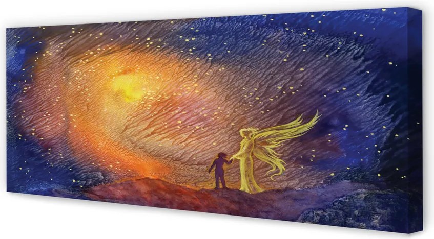 Duży obraz na płótnie Człowiek na Tle Nieba