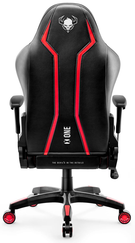 Fotel gamingowy Diablo X-One 2.0 Normal Size, czarno-czerwony