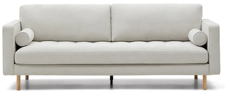 Szarobeżowa sofa z tkaniny szenilowej 222 cm Debra – Kave Home
