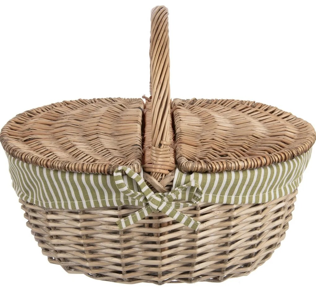 Orion Wiklinowy kosz piknikowy z pokrywką