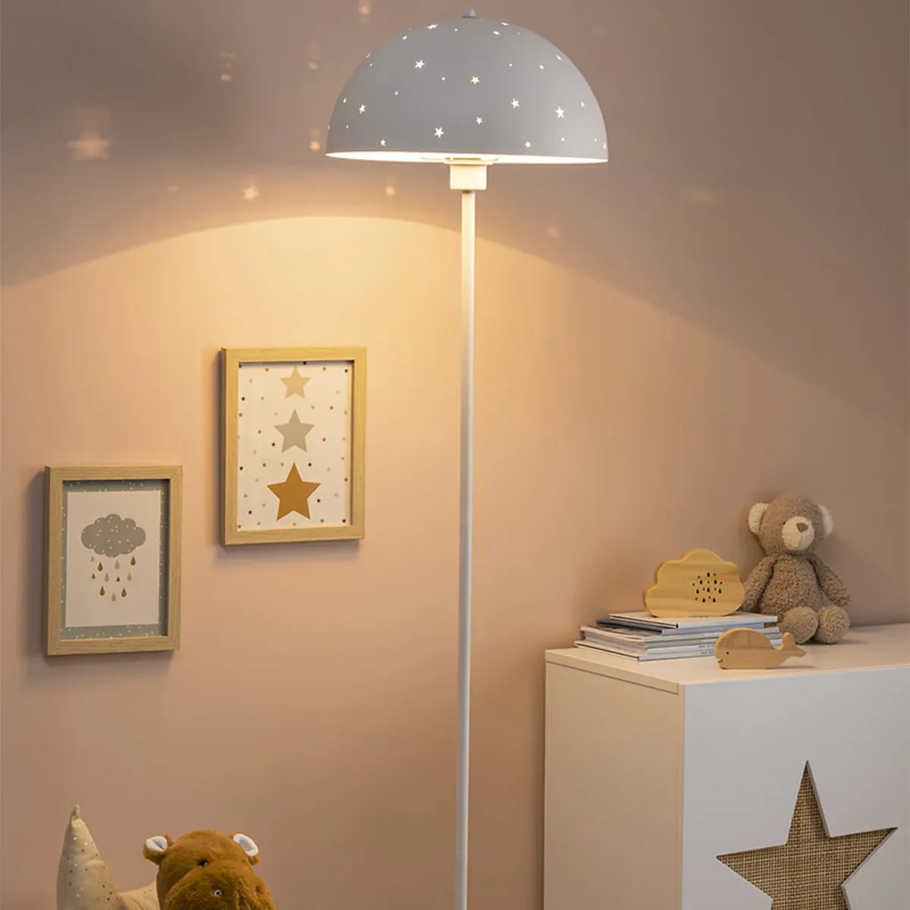 Lampa podłogowa grzybek ENFANT z efektem gwiazdek, wys. 150 cm