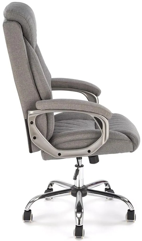Popielaty tapicerowany fotel obrotowy Z9-K61